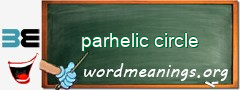 WordMeaning blackboard for parhelic circle